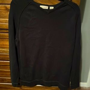 Dkny v neck sweater black L